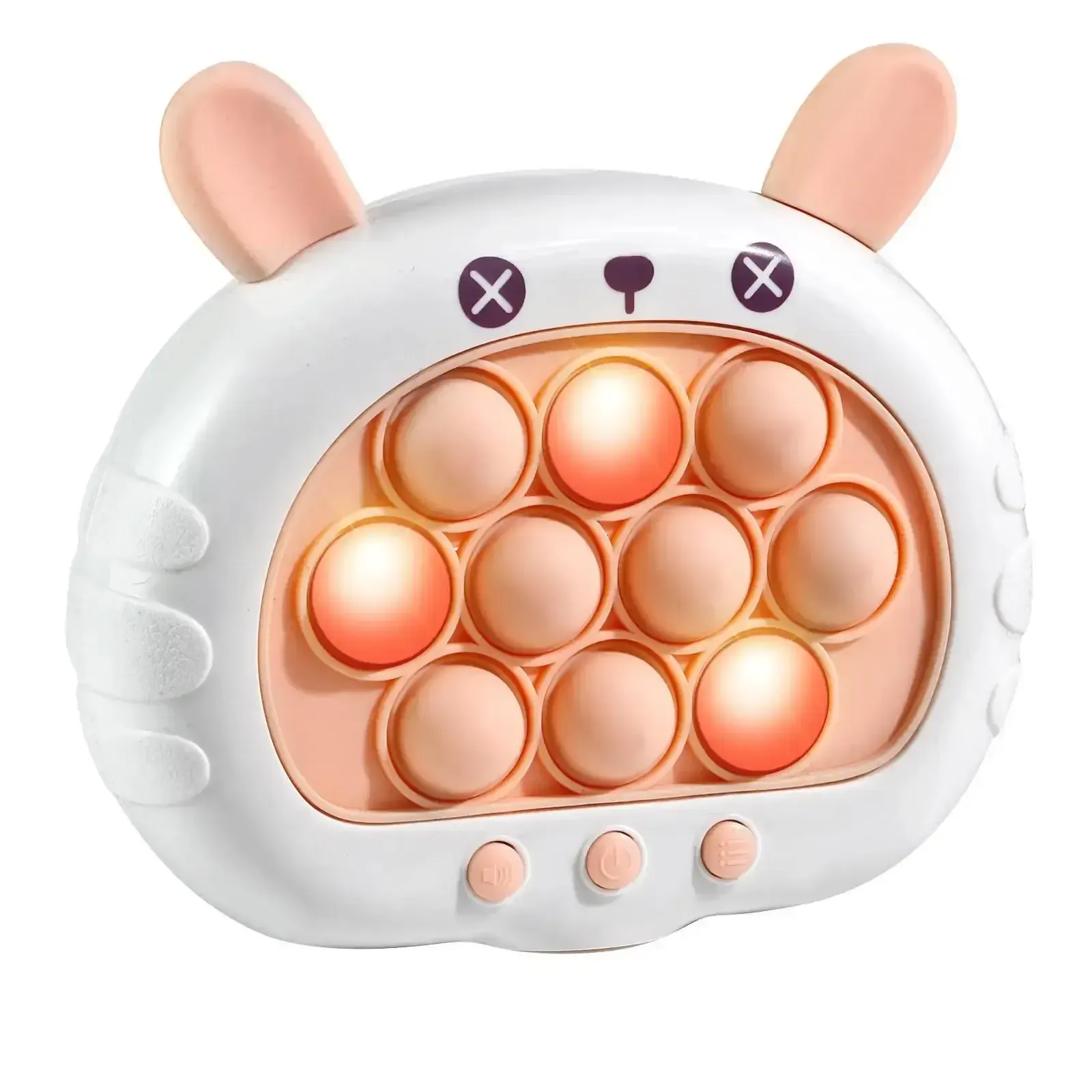 Kids Educational Handheld Fast Push Pop‑it Game Machine, Light Music Fidget Stress Relief Toy