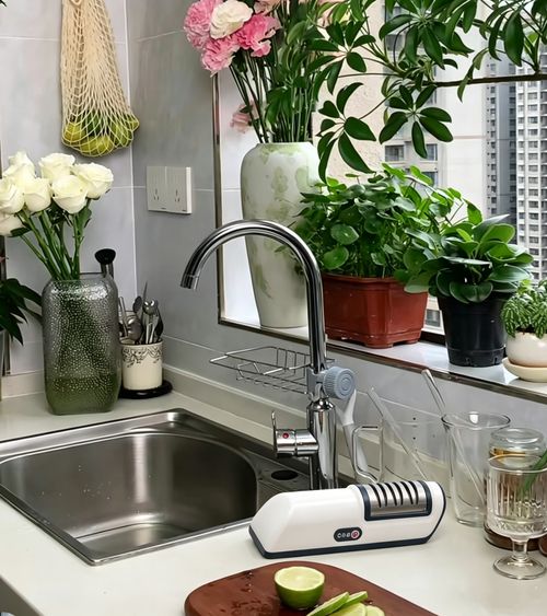 Rechargeable Electric Knife Sharpener, Multifunctional Automatic Home Grinder