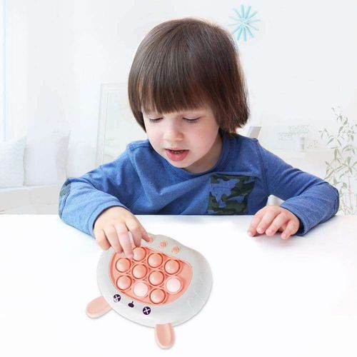 Kids Educational Handheld Fast Push Pop‑it Game Machine, Light Music Fidget Stress Relief Toy