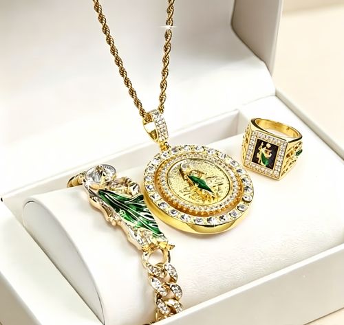 San Judas Cuban Ring Set