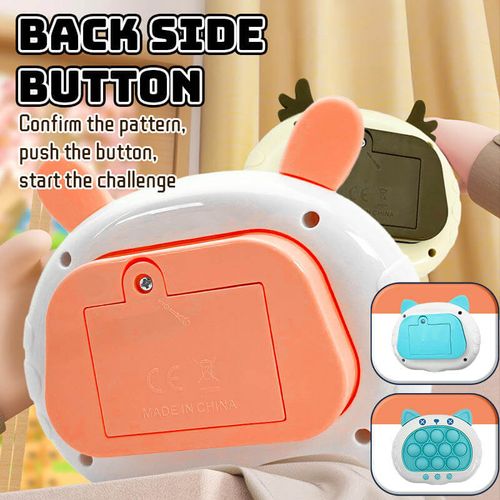 Kids Educational Handheld Fast Push Pop‑it Game Machine, Light Music Fidget Stress Relief Toy