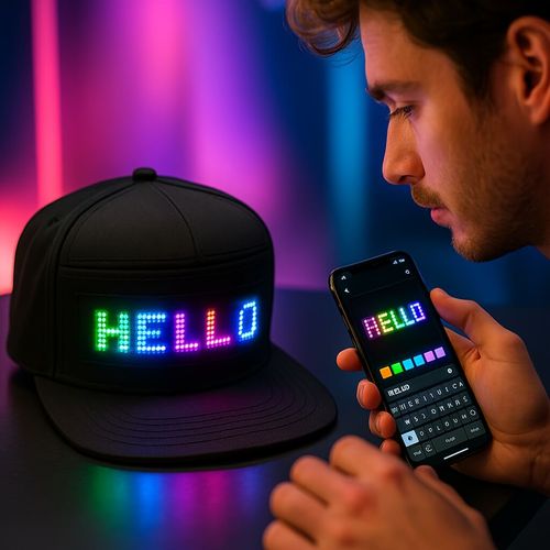 LED Message Display Party Cap