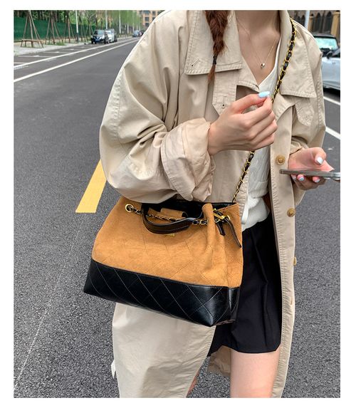 High-end retro bag for women 2025 new fashion all-match diamond chain shoulder bag crossbody bucket bag