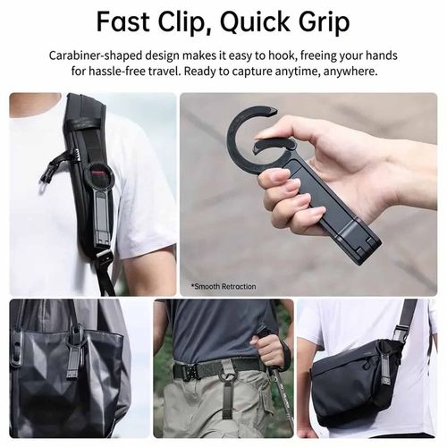 Magnetic rotating carabiner bracket Magsafe mobile phone tripod Portable desktop live photography bracket 360° adjustable non-slip shooting artifact