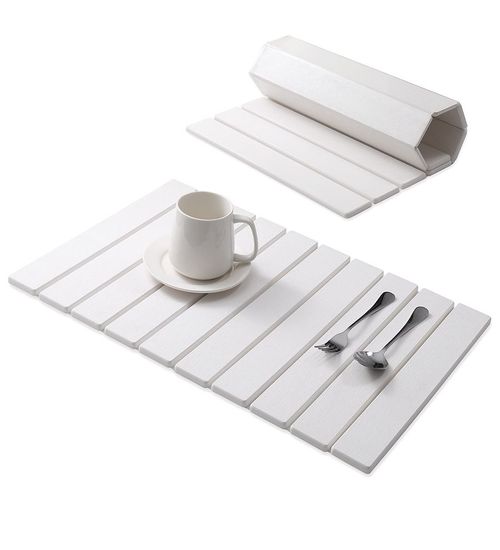 It is down in price！Foldable Diatomite Dish Drying Mat | Super Absorbent Quick-Dry & Anti-Slip | Multi-Use Kitchen Bathroom Countertop Pad | Portable Storage