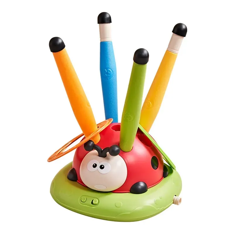 Playful, fun, and full of energy—made to keep kiddos active. Ladybug toy three-in-one skipping rope foot-stepping rocket launch exercise ring set puzzle interactive