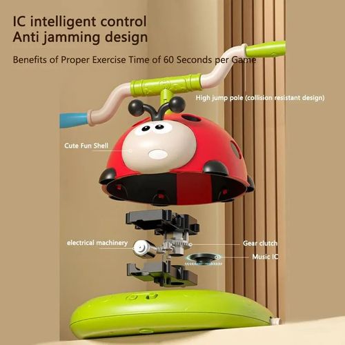 Playful, fun, and full of energy—made to keep kiddos active. Ladybug toy three-in-one skipping rope foot-stepping rocket launch exercise ring set puzzle interactive