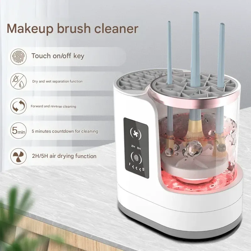 2025 Newest Makeup Brush Cleaner Machine - Automatic Electric Cleaning & Fast Drying | Rechargeable Cosmetic Brush Washer for Home Use | Professional Makeup Tool Care