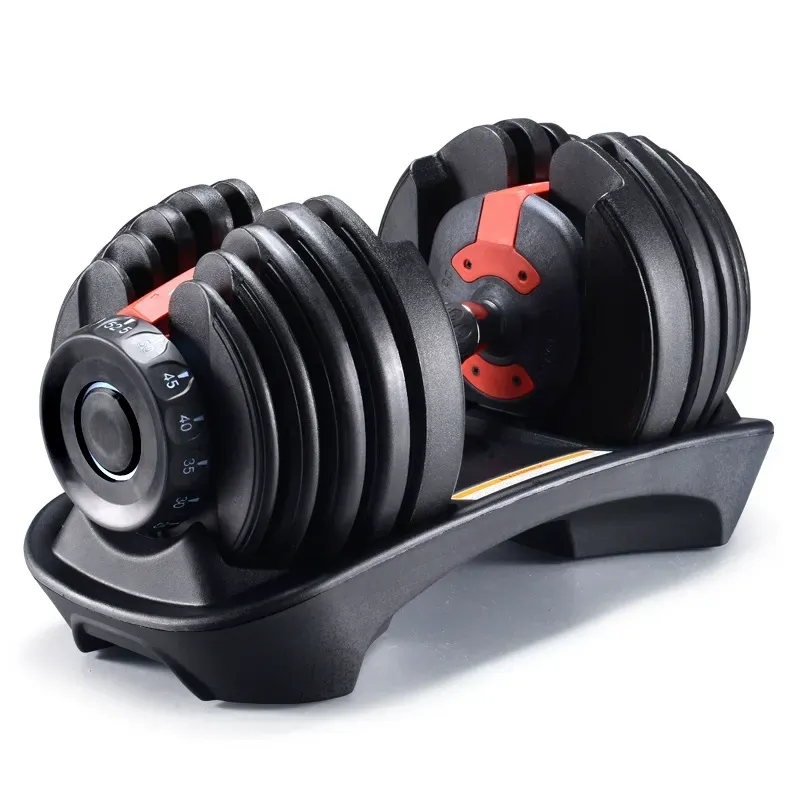 Men's and women's automatic fast adjustable dumbbell set 24kg 52.5 pounds adjustable dumbbell 15 gears（delivery in 3 days）