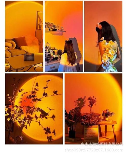 Hot sale sunset red spotlight corridor aisle background lamp downlight mounted sunset atmosphere lamp sun never sets sunset