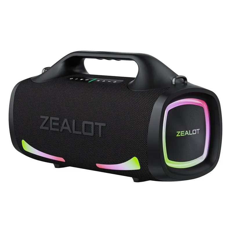 2025 New Zealot S79 Bluetooth Speaker | 100W High Power Outdoor Speaker with LED Lights | Portable Waterproof Handheld Speaker for Camping & Parties