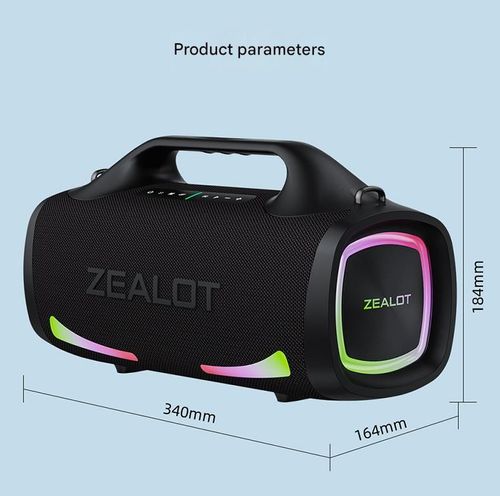 2025 New Zealot S79 Bluetooth Speaker | 100W High Power Outdoor Speaker with LED Lights | Portable Waterproof Handheld Speaker for Camping & Parties