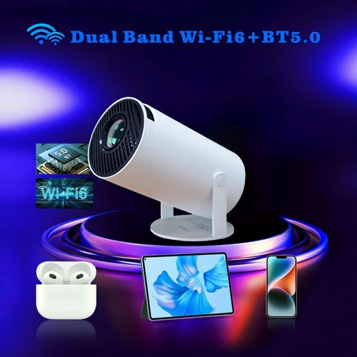 2025 Bestseller HY300Pro Home Projector | 4K HD WiFi Mini Projector | Portable Outdoor Movie Projector for Home Theater & Camping
