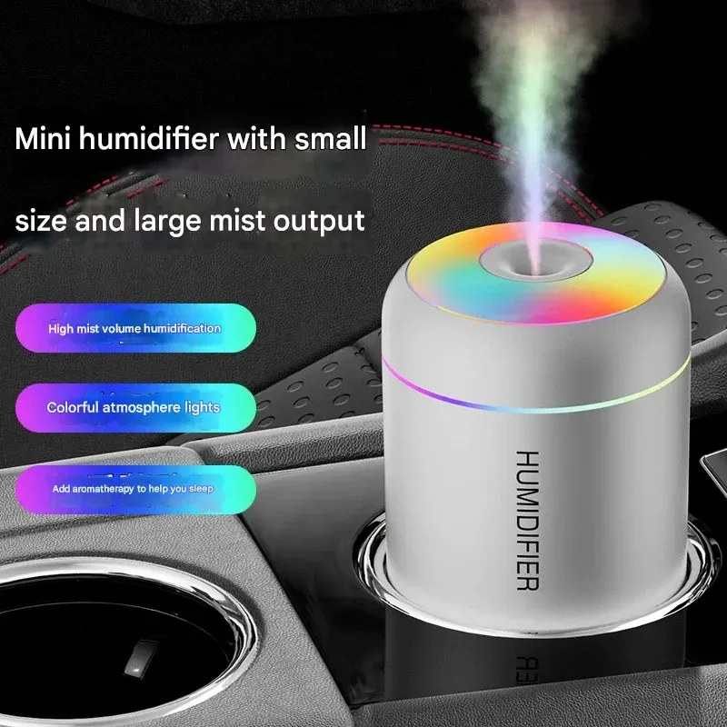 Mars Cannon Ash Pro Mini USB Humidifier Large Mist Volume Colorful Atmosphere Light Silent Home Car Office