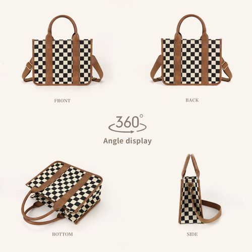 2025 New Women's PU Tote Bag - Stylish Shoulder Crossbody Purse with Double Zipper, Spacious Casual Work & Travel Handbag, Lightweight Durable Designer Bag