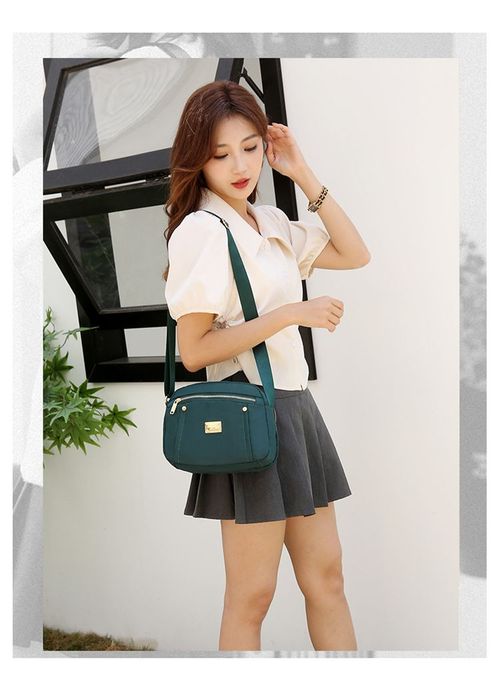 Women's 2025 New Lightweight Casual Nylon Shoulder Bag, Simple Solid Color, Fashionable Oxford Cloth Crossbody Bag