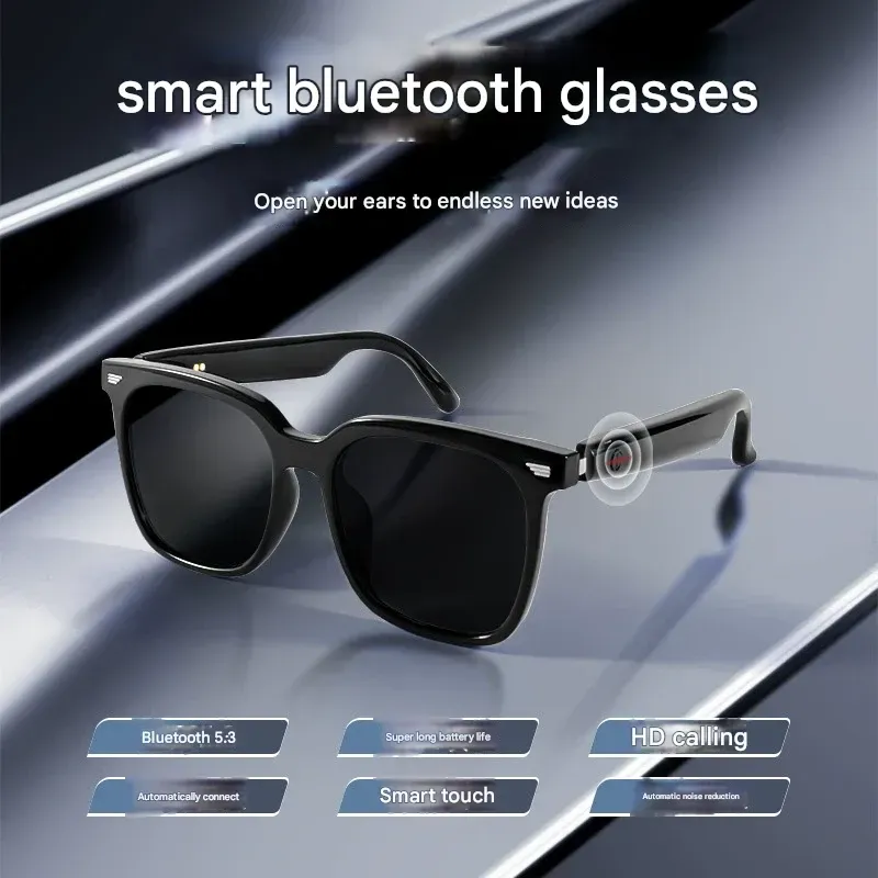 Smart glasses with Bluetooth for music playback, calls, navigation, UV protection, AI translation, and real-time multilingual translation.