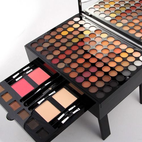 Piano Case Eyeshadow and Blush Set, Stage-Style 180-Color Contouring Makeup Palette