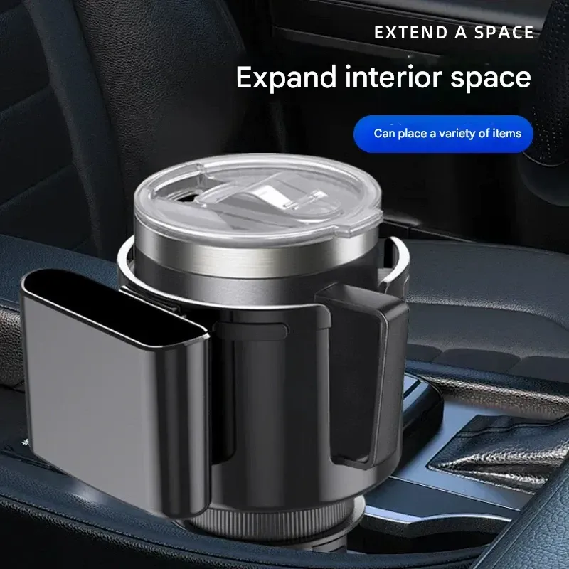 2-in-1 Car Cup Holder, Car Beverage Holder, Convertible Coaster, Multifunctional Storage Rack, 108mm Car Cup Holder