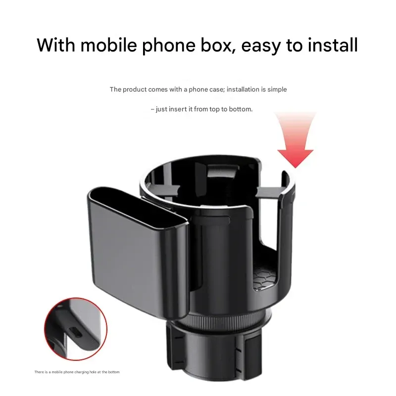 2-in-1 Car Cup Holder, Car Beverage Holder, Convertible Coaster, Multifunctional Storage Rack, 108mm Car Cup Holder