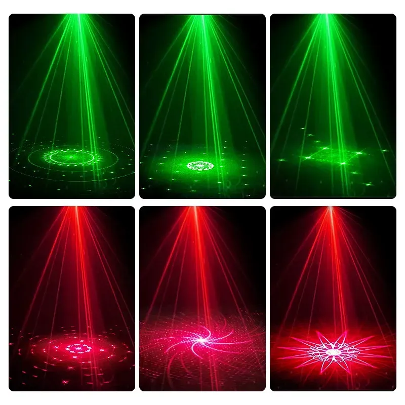 New LED cylindrical laser light for parties, stages, and atmosphere remote control, car charger, flashlight, voice-activated mini laser light.