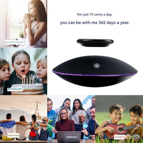 Magnetic levitation display stand, 300G load-bearing capacity, black flying saucer display stand, figurine ornament.