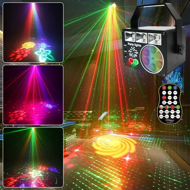 2025 New Model Beam Light, Honeycomb Three-in-One Laser Light, Flash Light, KTV Ambient Light, Stage Lighting