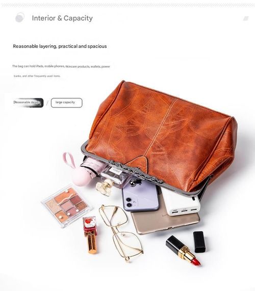 New women's handbag, fashionable crossbody clip bag, European and American style oiled leather women's bag, trendy