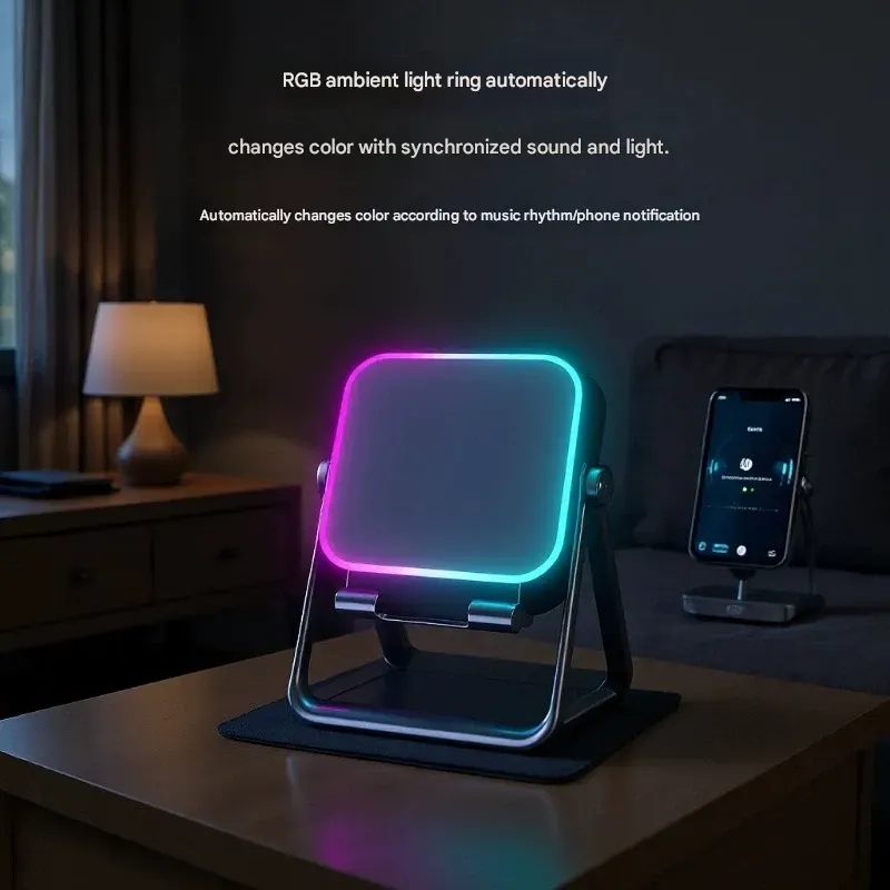 Hot-selling cross-border wireless sensor speaker technology bedroom e-sports rechargeable original KTV multi-functional phone holder