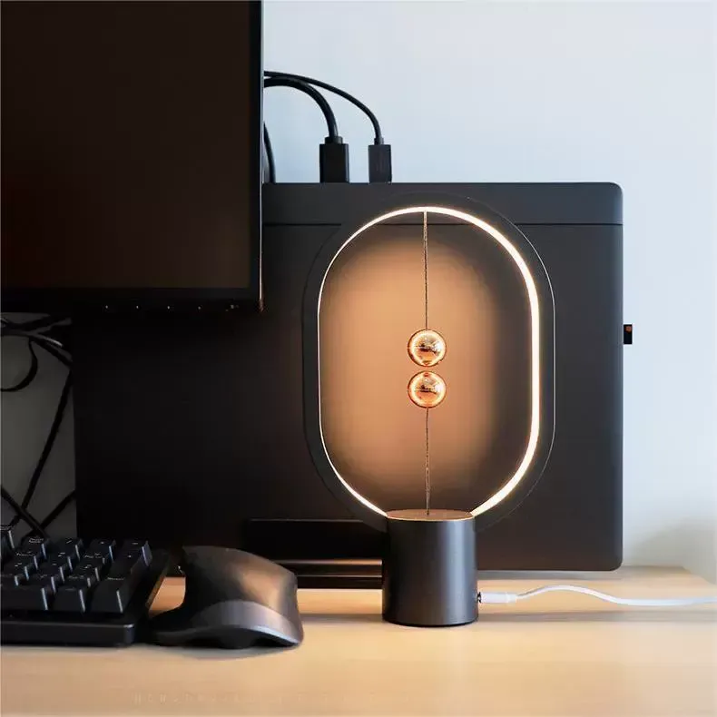 The popular magnetic balance lamp, Henglamp bedside lamp, features a high-end ambient lighting design.
