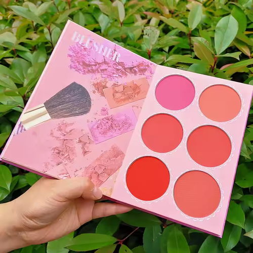 43-color book-shaped eyeshadow, blush, highlighter, and contouring all-in-one makeup palette with shimmer and matte shades.