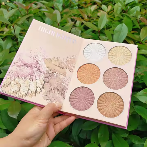 43-color book-shaped eyeshadow, blush, highlighter, and contouring all-in-one makeup palette with shimmer and matte shades.