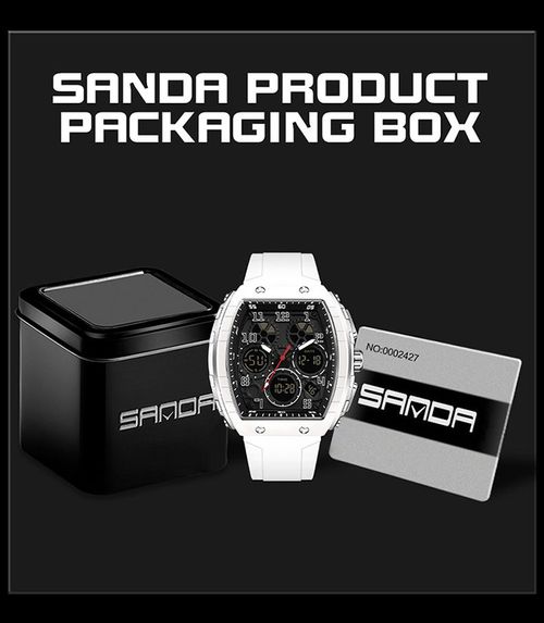 Digital electronic watch, multi-functional, fashionable men's watch with silicone strap, waterproof and alarm clock function.