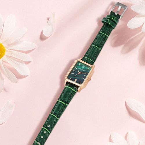 Weekly watch set: simple, casual, vintage-style quartz watch with leather strap, women's gift box set.