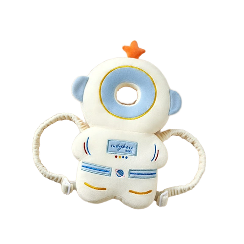Best-selling cotton baby carrier backpack with astronaut design and head protector.