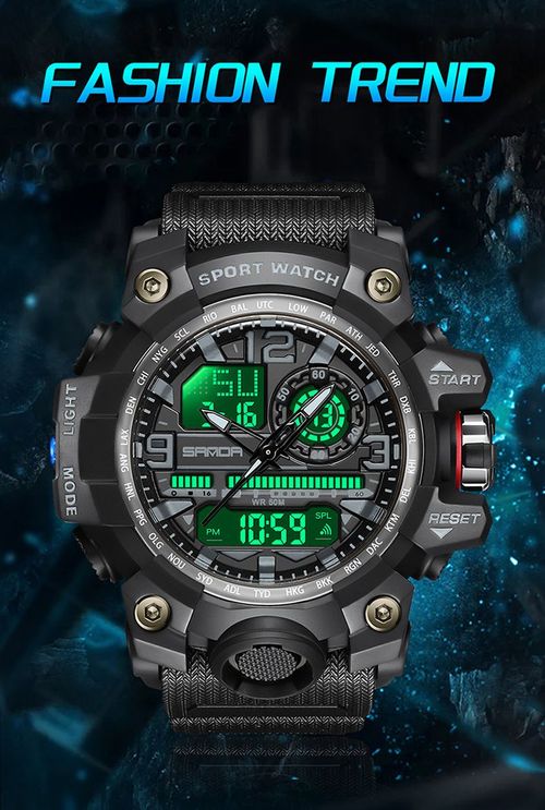 Best-selling, fashionable, multi-functional electronic watch for men and women, featuring outdoor use, luminous display, and water resistance.