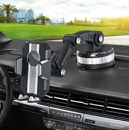 New car phone holder with vacuum suction cup, suitable for car center console navigation, dashboard, and all-purpose support.