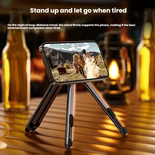Mini aluminum alloy portable folding laptop tablet stand, handheld selfie stick, and magnetic desktop phone holder.