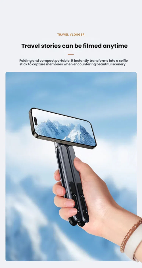 Mini aluminum alloy portable folding laptop tablet stand, handheld selfie stick, and magnetic desktop phone holder.
