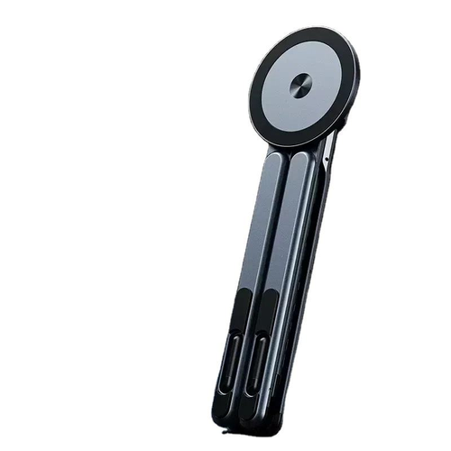 Mini aluminum alloy portable folding laptop tablet stand, handheld selfie stick, and magnetic desktop phone holder.