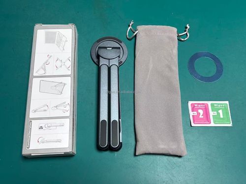 Mini aluminum alloy portable folding laptop tablet stand, handheld selfie stick, and magnetic desktop phone holder.