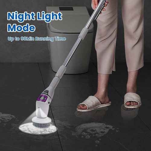10-in-1 Electric Household Cleaning Brush, Rechargeable, Cordless, Rotating, for Bathroom and Kitchen Cleaning