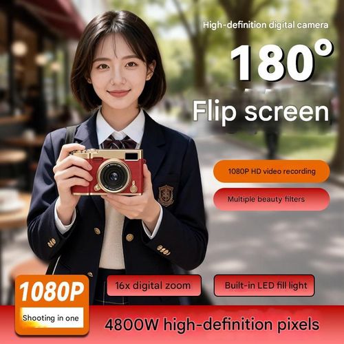 Brand new, hot-selling flip-screen CCD high-resolution retro CCD digital camera, equipped with 8GB of memory.