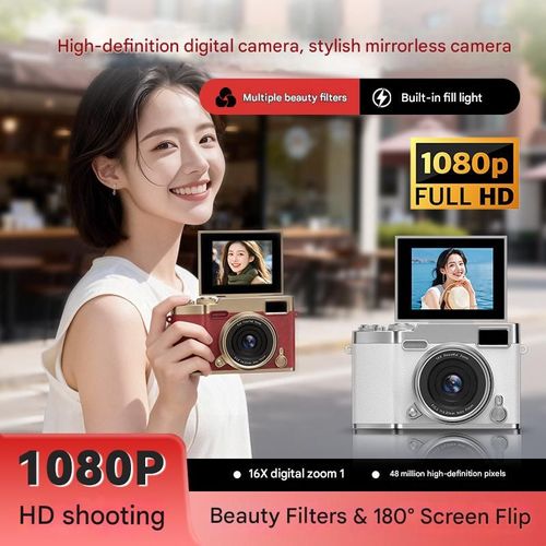 Brand new, hot-selling flip-screen CCD high-resolution retro CCD digital camera, equipped with 8GB of memory.