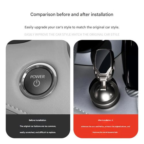 Low Stock New Car Keyless Start Lever Decorative Sticker, Creative Ignition Switch Protective Cover