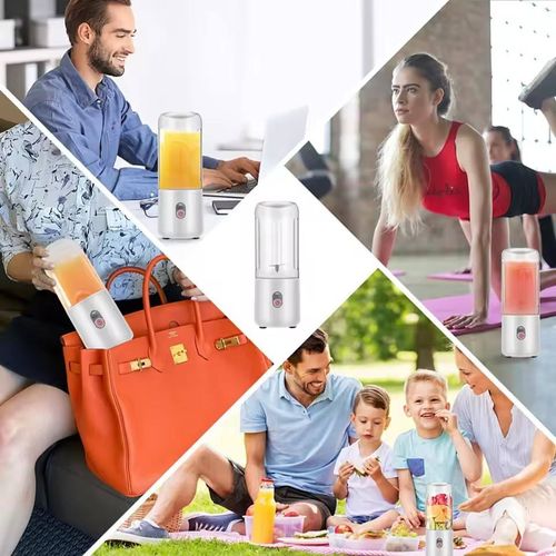 It is down in price！Portable 500ML Electric Juicer Blender Rechargeable Mini USB Juicer 6 Blades Smoothie Fruit Professor Wireless at Home