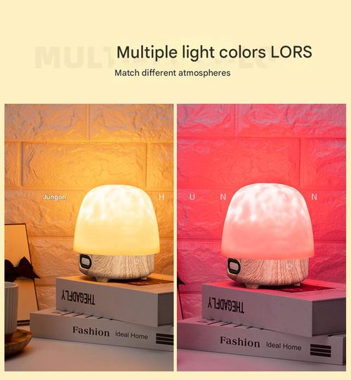 Original wood color audio atmosphere light high-end bedside water ripple Bluetooth audio simple night light