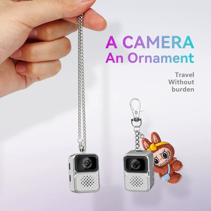 Lifestyle Thumb Camera! Travel Necklace Accessory Design, Trendy for Students, HD Video & Photo + CCD Quality, Compact & Portable, Flexible for Daily Recording