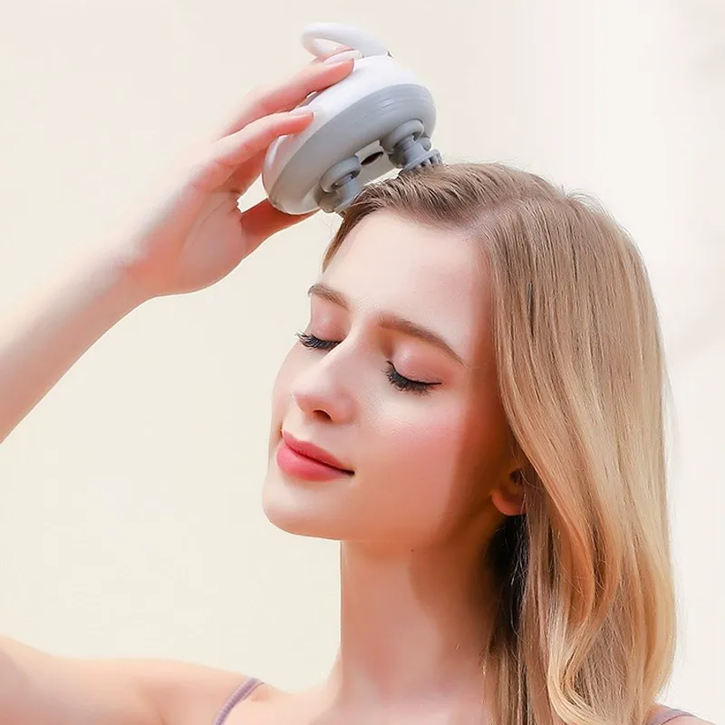 Small head massager home head therapy decompression electric meridian brush smart kneading scalp massager