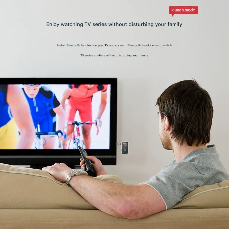 Car 5.3 Bluetooth adapter AUX audio speaker car transmitter 3.5MM Bluetooth receiver T67